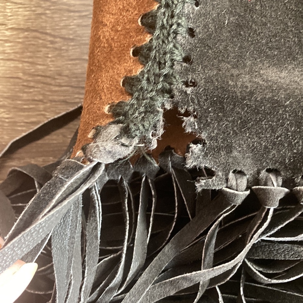 Pre Owned Maxima Wilsons Leather Patchwork Fringe… - image 8